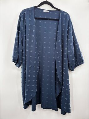 Hotouch Blue Open Light Textured Cardigan size XL